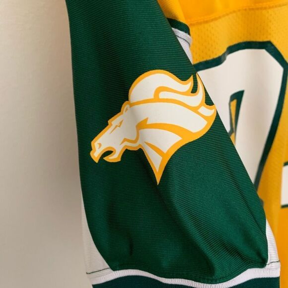 Green and yellow jersey horse logo Men’s XL - Picture 6 of 7